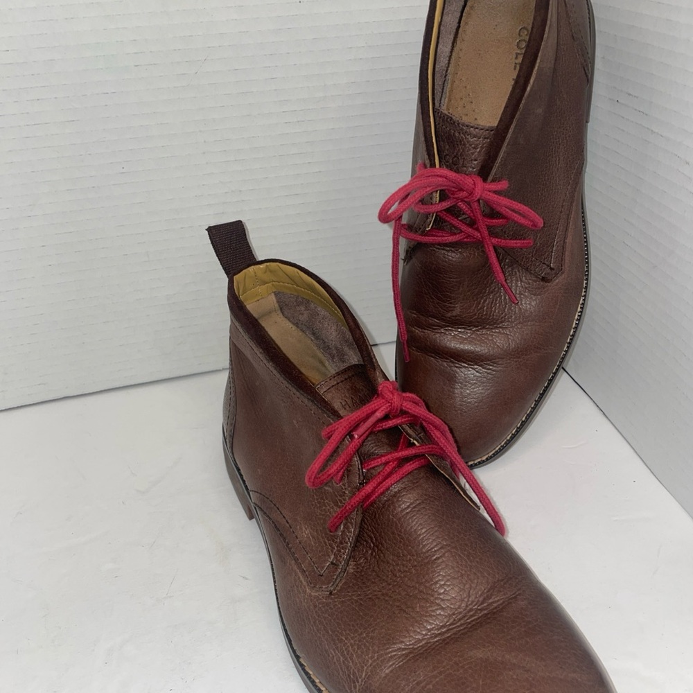 Cole Haan Brown and Red Leather Chukka Boots